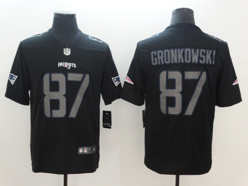 Men's New England Patriots Rob Gronkowski #87 Black Jersey